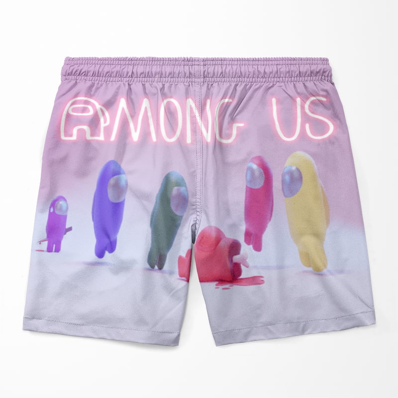Among Us Pink Color Fusion Look Shorts