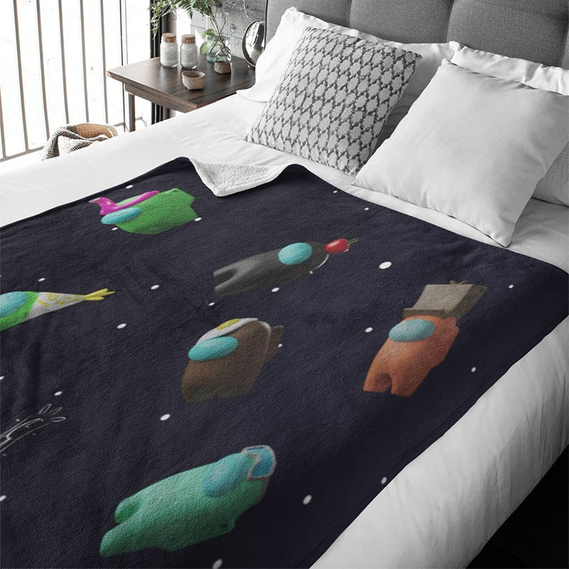 Among Us Space Fusion Plush Fleece Blanket