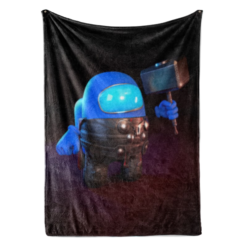 Among Us Thor Hammer Crossover Plush Fleece Blanket