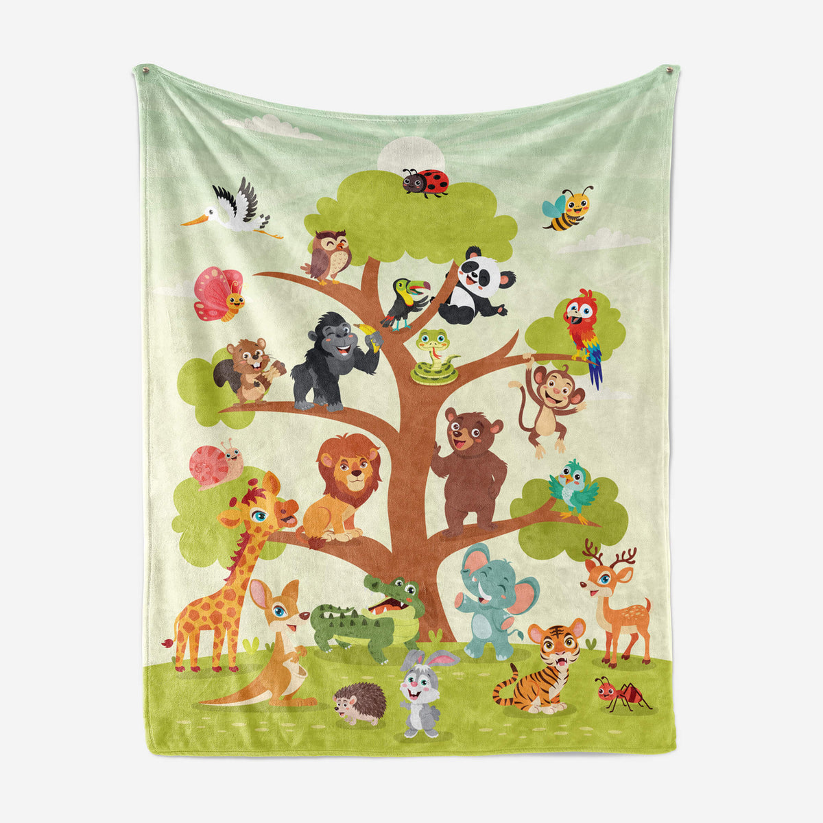 Animals Tree Kids Blanket