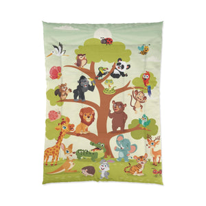 Animals Tree Kids Comforter Set Bedding