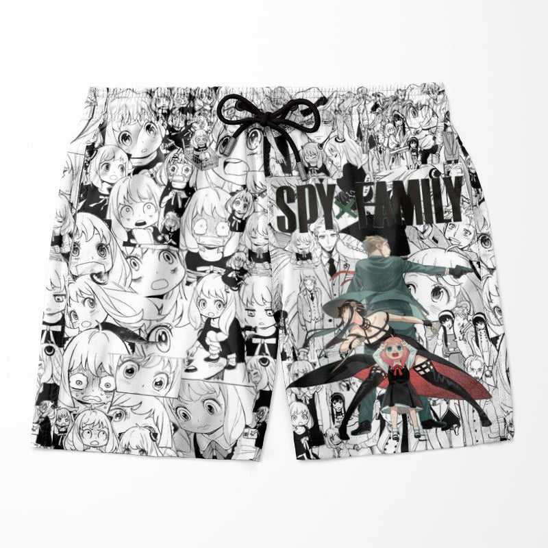 Anya Forger All Over Brushed Manga Look Spy X Family Shorts