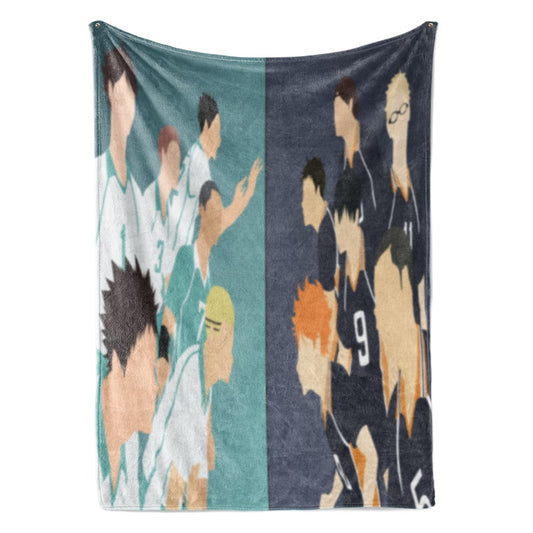 Aoba Johsai Kurasano Match Crossover Haikyuu Throw Blanket