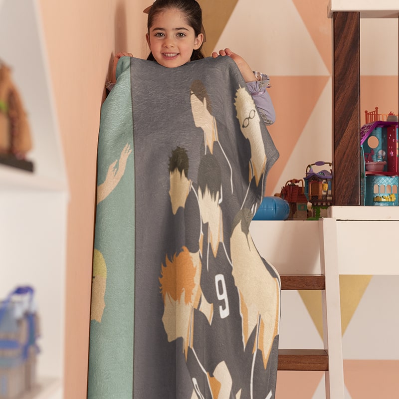 Aoba Johsai Kurasano Match Crossover Haikyuu Throw Blanket