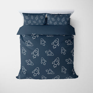 Apace Rockets Modern Stitched Comforter Set Bedding