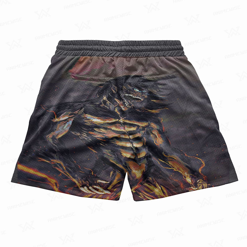 Attack on Titan Rage Brushed Mesh shorts