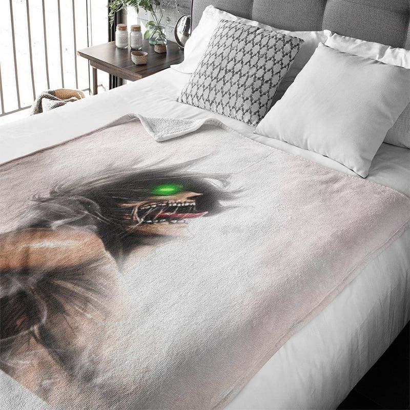 Attack On  Titan Classic Attack Titan Look Blanket-Blanket-Attack On Titan,Attack on Titan Blanket,Blanket,Sharpa Fleece,Throw Blanket