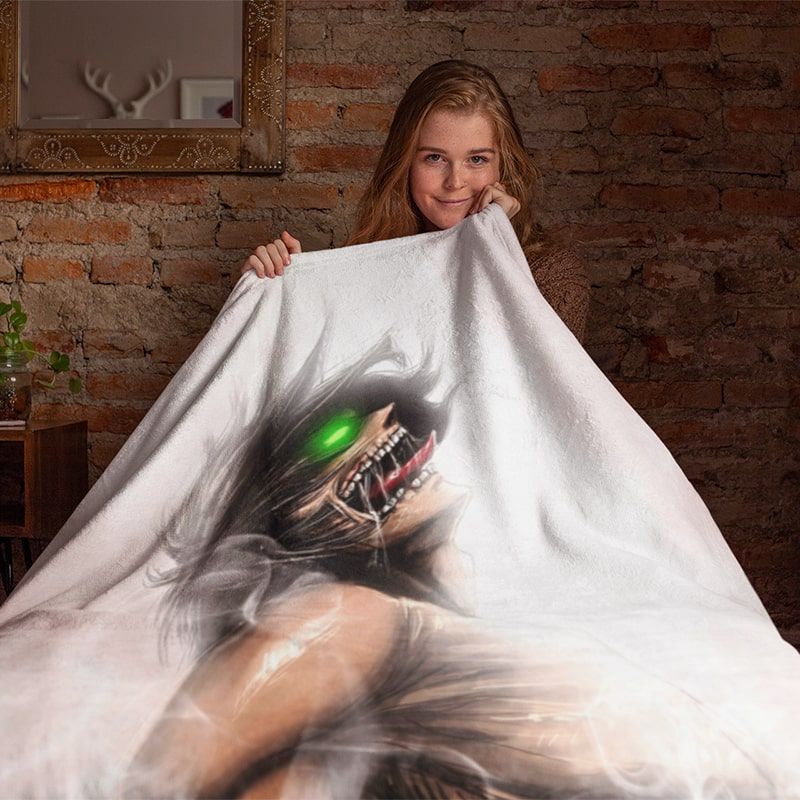 Attack On  Titan Classic Attack Titan Look Blanket-Blanket-Attack On Titan,Attack on Titan Blanket,Blanket,Sharpa Fleece,Throw Blanket