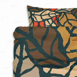 Autumn Leaf Abstract Blend Comforter Set Bedding