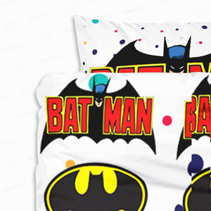 Comic Emblems All Over Brushed Duvet Cover set