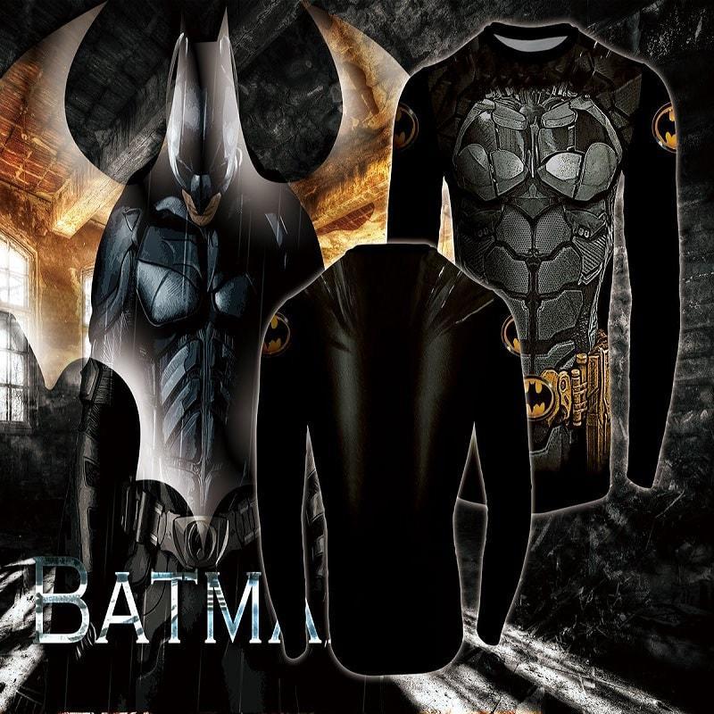 Batman Titanium 3D Printed Batman Long Sleeve Shirt