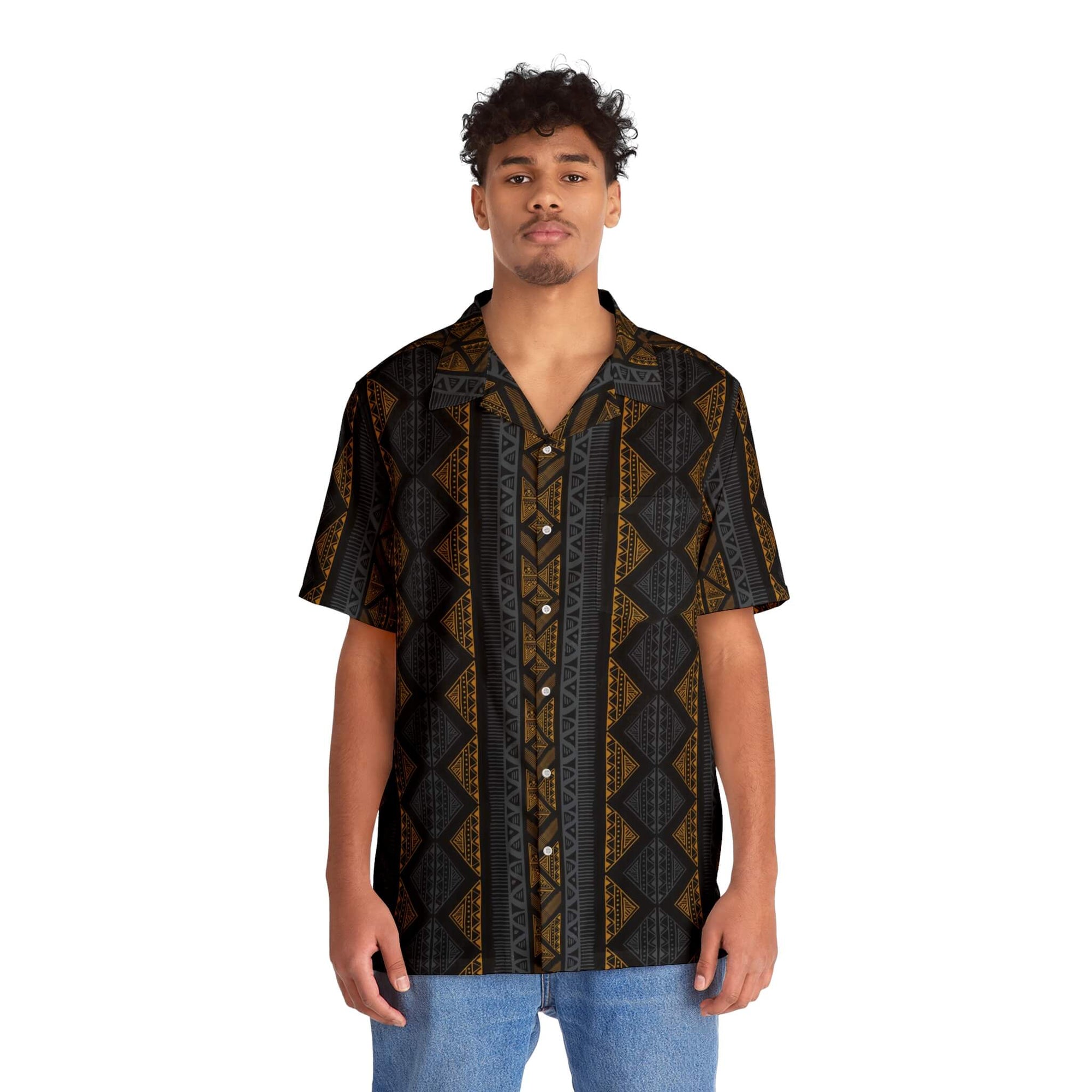 Black Panther Afro Ethanoic Fusion Hawaiian Shirt