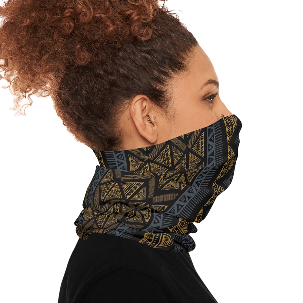 Black Panther African Ethinic Fusion Pattern Neck Gaiter Bandana Scarf