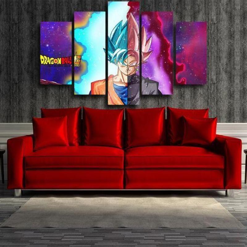 Black Goku SSJ Rose VS Goku Canvas SSJ Blue God Goku