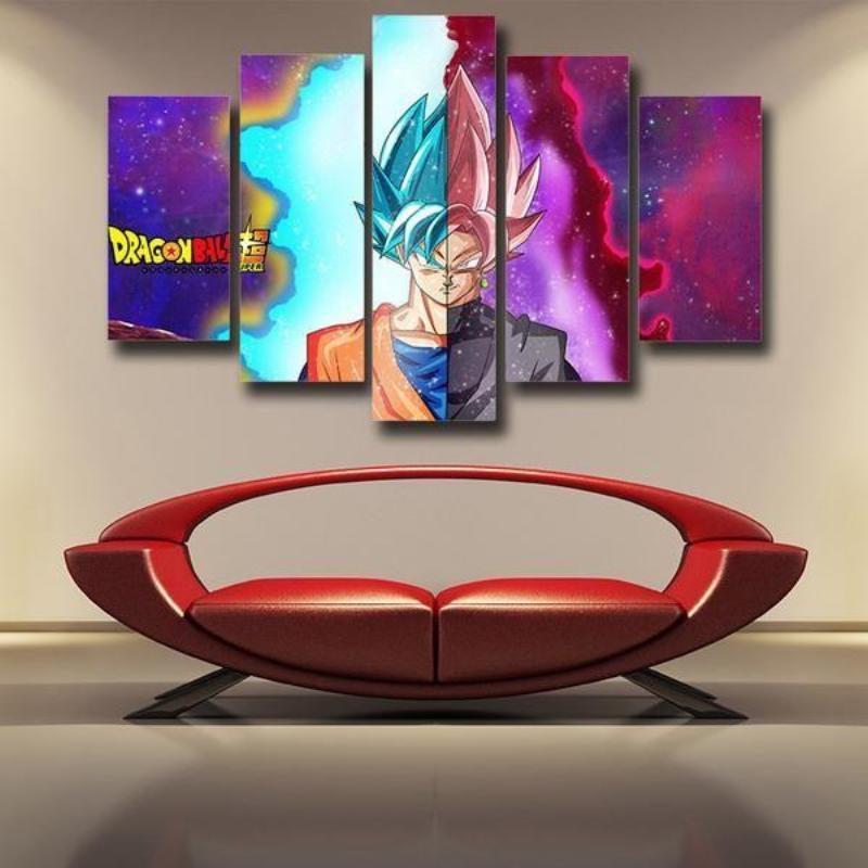Black Goku SSJ Rose VS Goku Canvas SSJ Blue God Goku