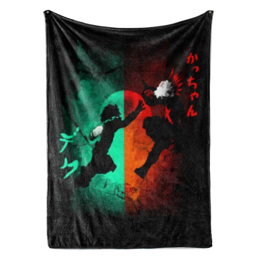 Bokugo Deku Fight Color Crossover My Hero Academia Blanket-My Hero Academia-Blanket,My Hero Academia,My Hero Academia Blanket