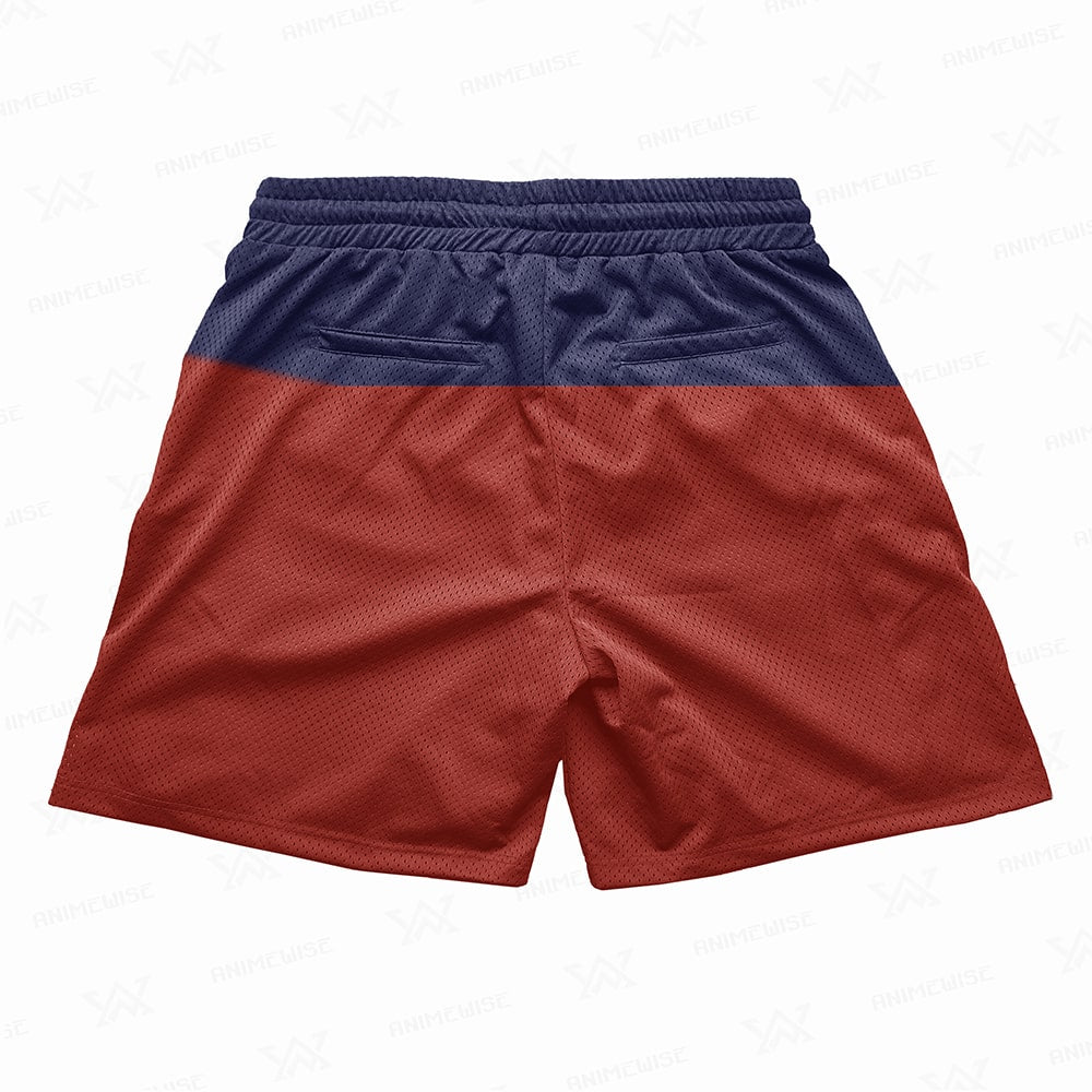 Captain Marvel Emblem Embossed Mesh shorts