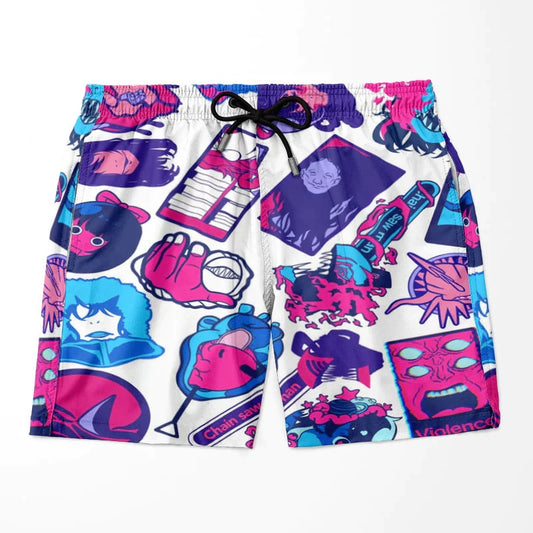 Chainsaw Anime Devils All Over Brushed Pochita Shorts