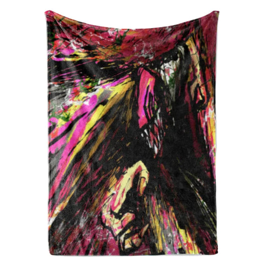 Chainsaw Man Abstract Brushed Throw Blanket