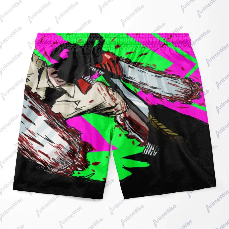 Chainsaw Man All Over Print Chainsaw Devil Shorts