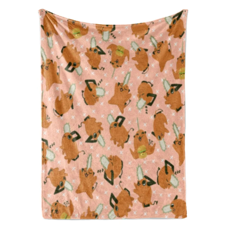 Chainsaw Man Pochita Chainsaw Devil Minions Embossed Blanket