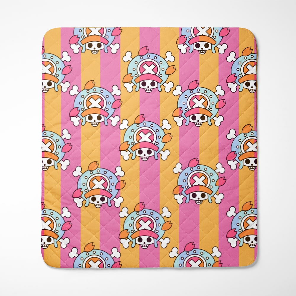Chopper One Piece Pattern Quilted Blanket Set