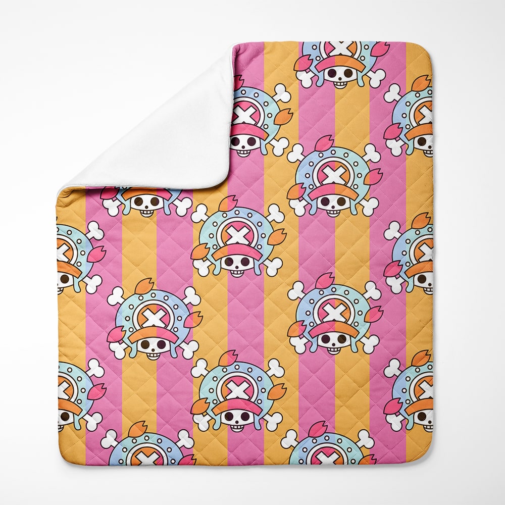 Chopper One Piece Pattern Quilted Blanket Set