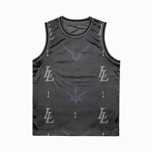 Black Demon King Lalouch Emblem Brushed Basketball Jersey