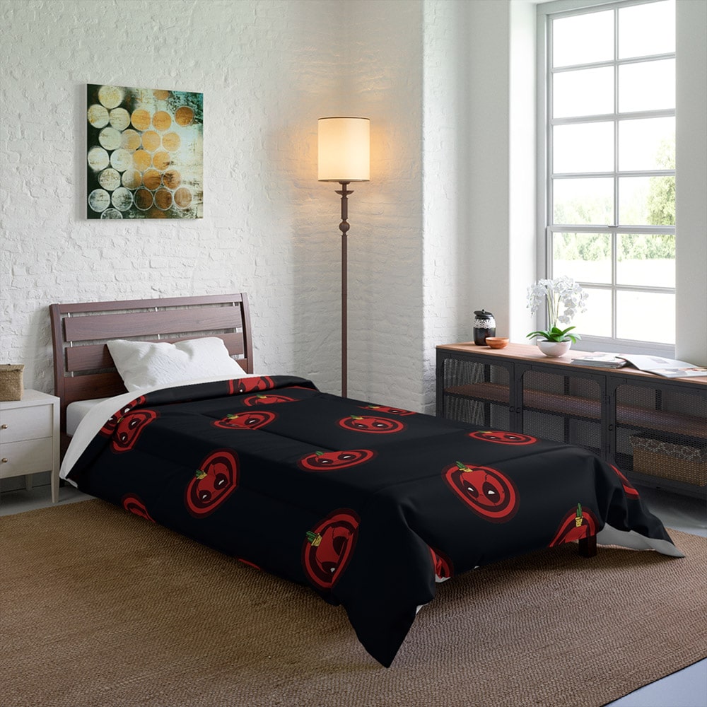 Deadpool Chibi Minions Pattern Comforter Set Bedding