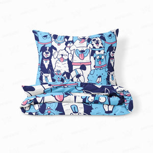 Dogs Art Pattern Comforter Set Bedding