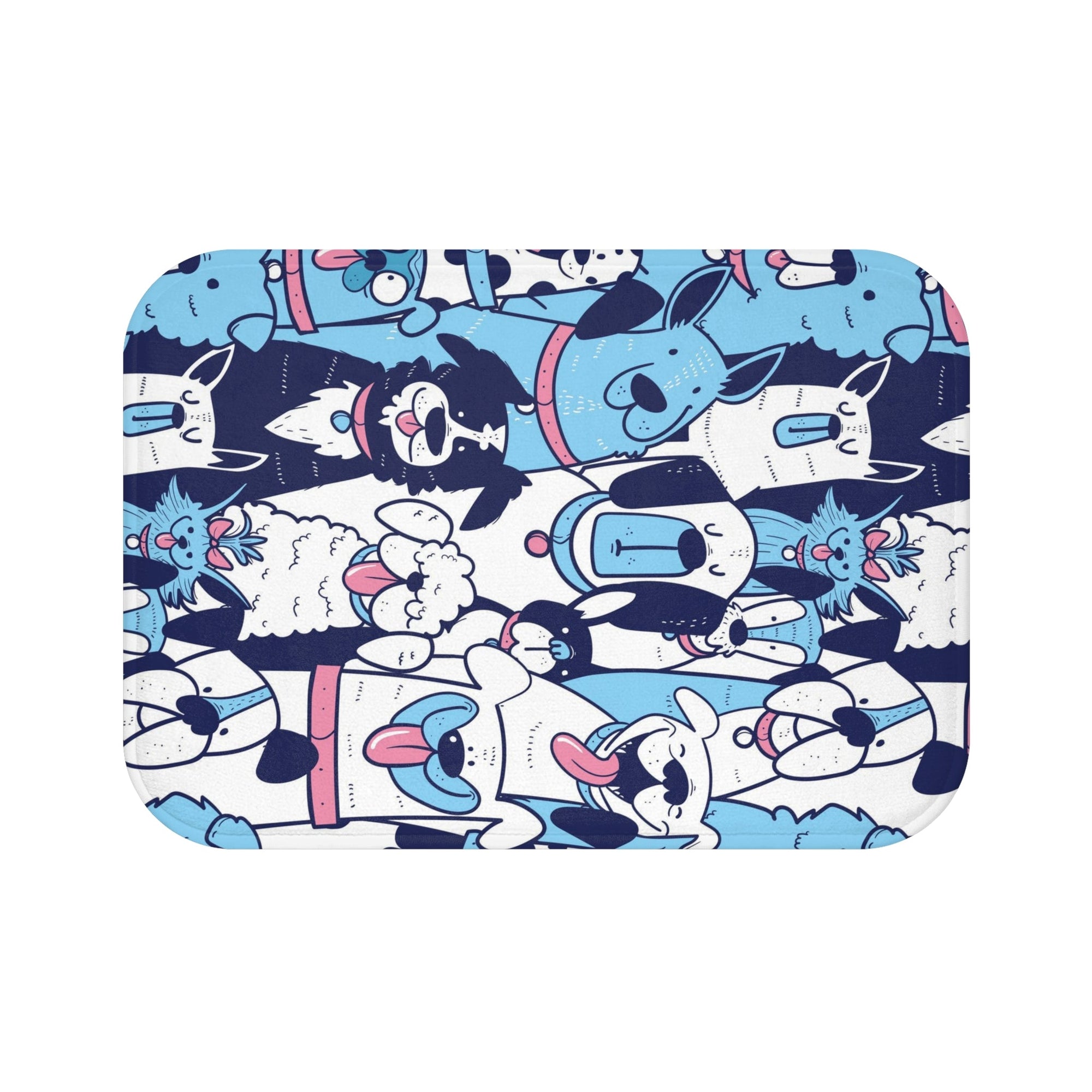 Cute Dogs Doodle Love Bath Mats