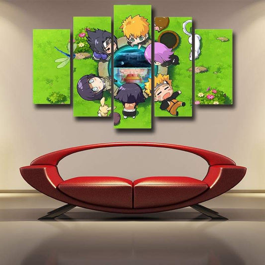 Cute Chibbi Naruto 3D Printed Naruto Canvas-Naruto-Canvas,Green,Hinata,Naruto,Sakura