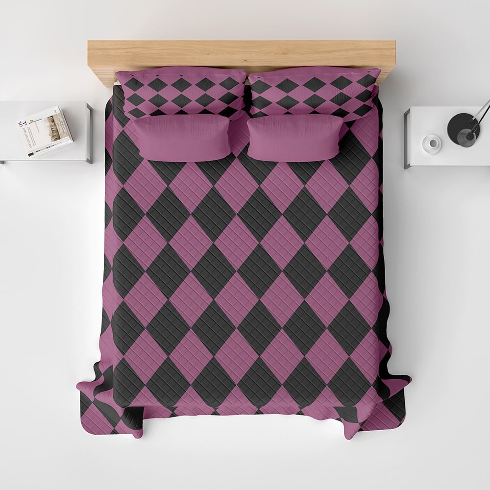 DVA Black Cat Pattern Overwatch Bedspread Quilt Set