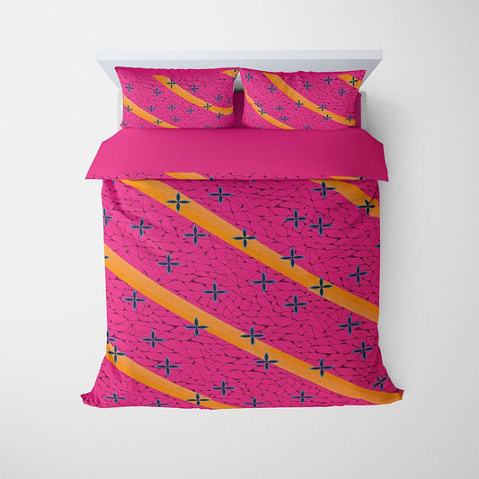 Daki Demon Slayer Blood Demon Art Pattern Comforter Set Bedding