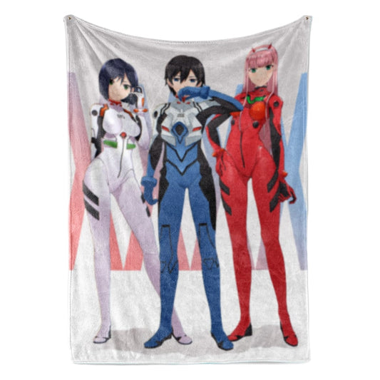 Darling in the FranXX Mecha Anime Style Brushed Blanket