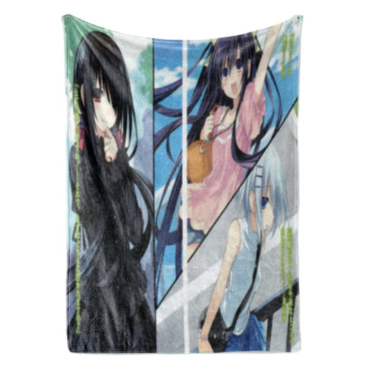 Date A Live Anime Girls Tokisaki Kurumi Throw Blanket