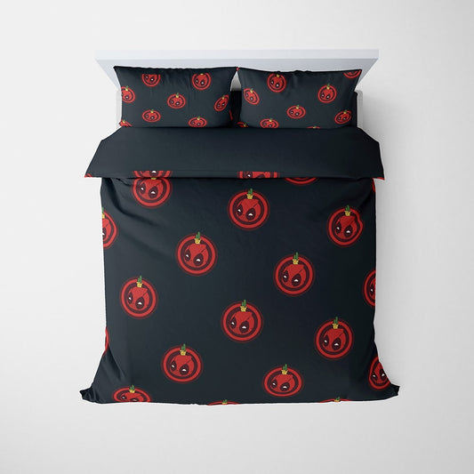 Deadpool Chibi Minions Pattern Comforter Set Bedding