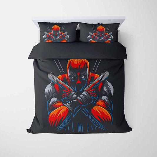Deadpool Digital Art Fusion Comic Comforter Set Bedding