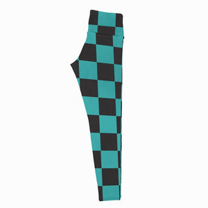 Demon Slaying Corp Classic Boxy Check Pattern Leggings