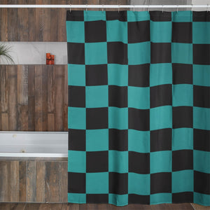 Tanjiro Kamado Check Pattern Shower Curtains