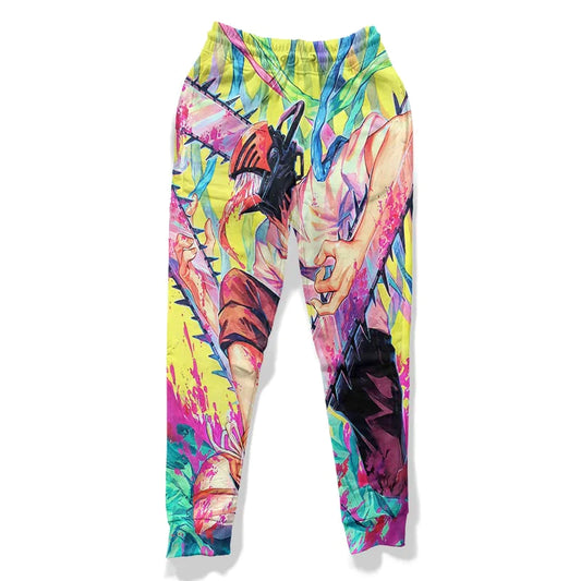 Chainsaw Man All Over Color Fusion Hip Sweatpants Joggers
