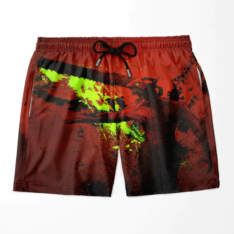 Denji Chainsaw Devil Blood Bath Chainsaw Man Shorts
