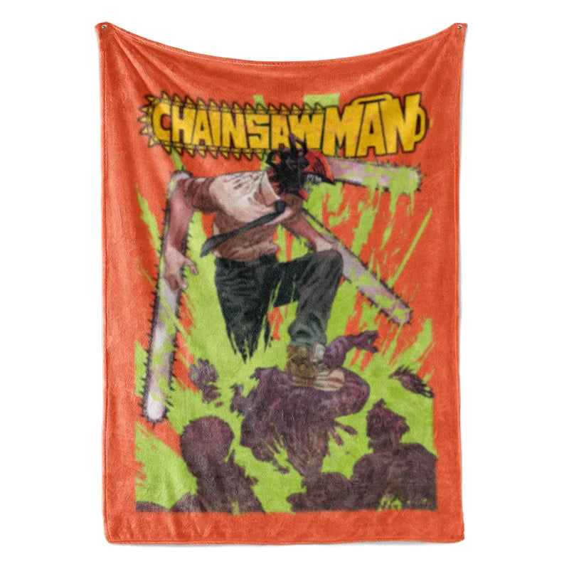 Denji Chainsaw Devil Attack Chainsaw Man Blanket