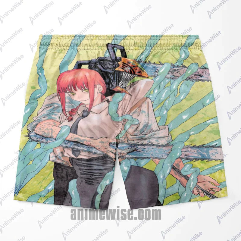 Denji Makima Devil Brushed Chainsaw Man Shorts