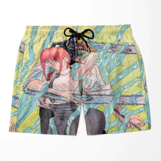 Denji Makima Devil Brushed Chainsaw Man Shorts