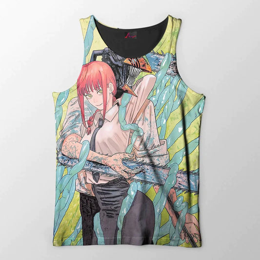 Denji Makima Devil Brushed Chainsaw Man Tank Top