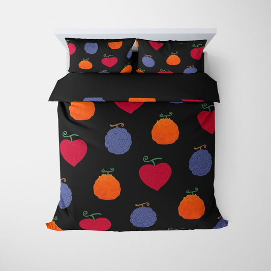 One Piece Devil Fruits Pattern Comforter Set Bedding