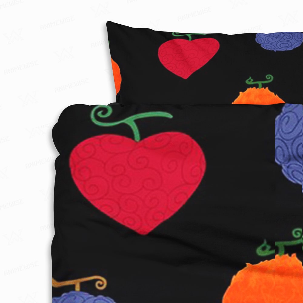 One Piece Devil Fruits Pattern Comforter Set Bedding