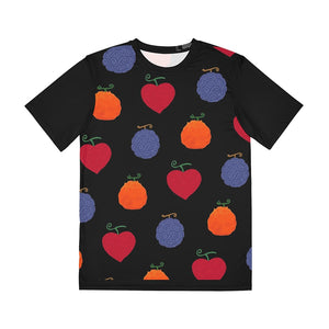 Devil Fruits All Over Brushed One Piece Pattern T-Shirt