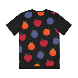 Devil Fruits All Over Brushed One Piece Pattern T-Shirt